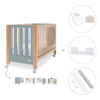 Lettino co-sleeping 60x120 cm (5in1) legno/verde · Occa C166-M9557