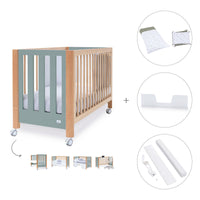 Lettino co-sleeping 60x120 cm (5in1) legno/verde · Occa C166-M9557