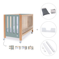 Lettino co-sleeping 60x120 cm (5in1) legno/verde · Occa C166-M9557