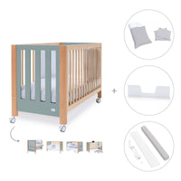 Lettino co-sleeping 60x120 cm (5in1) legno/verde · Occa C166-M9557