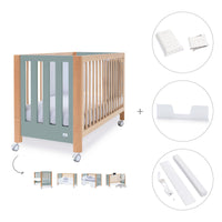 Lettino co-sleeping 60x120 cm (5in1) legno/verde · Occa C166-M9557