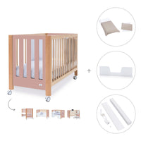 Lettino co-sleeping 60x120 cm (5in1) legno/rosa · Occa C166-M9559