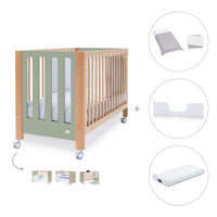 Lettino co-sleeping 60x120 cm (5in1) legno/verde oliva · Occa C166-M9556