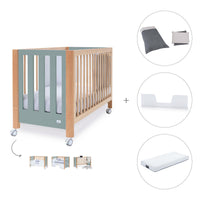 Lettino co-sleeping 60x120 cm (5in1) legno/verde · Occa C166-M9557