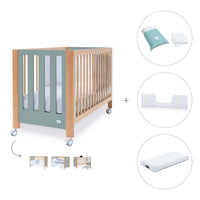 Lettino co-sleeping 60x120 cm (5in1) legno/verde · Occa C166-M9557