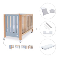 Lettino co-sleeping 60x120 cm (5in1) legno/blu · Occa C166-M9541