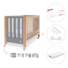 Lettino co-sleeping 60x120 cm (5in1) legno/grigio · Occa C166-M9558