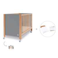 Lettino co-sleeping 60x120 cm (5in1) legno/grigio · Ombra C167-M9558