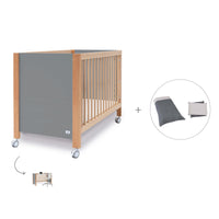 Lettino co-sleeping 60x120 cm (5in1) legno/grigio · Ombra C167-M9558