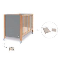 Lettino co-sleeping 60x120 cm (5in1) legno/grigio · Ombra C167-M9558