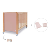 Lettino co-sleeping 60x120 cm (5in1) legno/rosa · Ombra C167-M9559