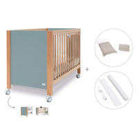 Lettino co-sleeping 60x120 cm (5in1) legno/verde · Ombra C167-M9557