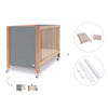 Lettino co-sleeping 60x120 cm (5in1) legno/grigio · Ombra C167-M9558