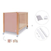 Lettino co-sleeping 60x120 cm (5in1) legno/rosa · Ombra C167-M9559