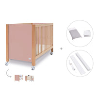 Lettino co-sleeping 60x120 cm (5in1) legno/rosa · Ombra C167-M9559