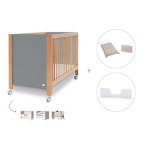 Lettino co-sleeping 60x120 cm (5in1) legno/grigio · Ombra C167-M9558