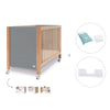 Lettino co-sleeping 60x120 cm (5in1) legno/grigio · Ombra C167-M9558