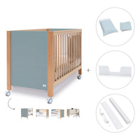 Lettino co-sleeping 60x120 cm (5in1) legno/verde · Ombra C167-M9557