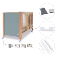 Lettino co-sleeping 60x120 cm (5in1) legno/verde · Ombra C167-M9557