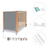 Lettino co-sleeping 60x120 cm (5in1) legno/grigio · Ombra C167-M9558