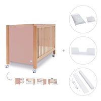 Lettino co-sleeping 60x120 cm (5in1) legno/rosa · Ombra C167-M9559