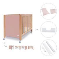 Lettino co-sleeping 60x120 cm (5in1) legno/rosa · Ombra C167-M9559