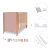 Lettino co-sleeping 60x120 cm (5in1) legno/rosa · Ombra C167-M9559