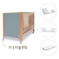 Lettino co-sleeping 60x120 cm (5in1) legno/verde · Ombra C167-M9557