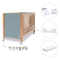 Lettino co-sleeping 60x120 cm (5in1) legno/verde · Ombra C167-M9557