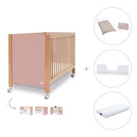 Lettino co-sleeping 60x120 cm (5in1) legno/rosa · Ombra C167-M9559