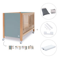 Lettino co-sleeping 60x120 cm (5in1) legno/verde · Ombra C167-M9557