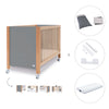 Lettino co-sleeping 60x120 cm (5in1) legno/grigio · Ombra C167-M9558