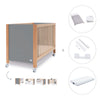 Lettino co-sleeping 60x120 cm (5in1) legno/grigio · Ombra C167-M9558