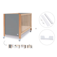 Lettino co-sleeping 60x120 cm (5in1) legno/grigio · Ombra C167-M9558