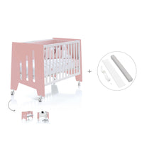 Lettino co-sleeping 60x120 cm (5in1) rosa/bianco · Omni Due Quarzo