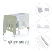Lettino co-sleeping 60x120 cm (5in1) verde oliva · Omni C181-M7756