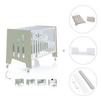 Lettino co-sleeping 60x120 cm (5in1) verde oliva · Omni C181-M7756