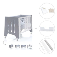 Lettino co-sleeping 60x120 cm (5in1) bianco/antracite · Omni Due Antracita