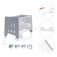 Lettino co-sleeping 60x120 cm (5in1) bianco/antracite · Omni Due Antracita