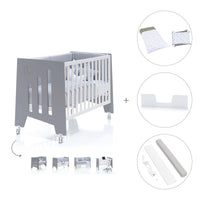 Lettino co-sleeping 60x120 cm (5in1) bianco/antracite · Omni Due Antracita