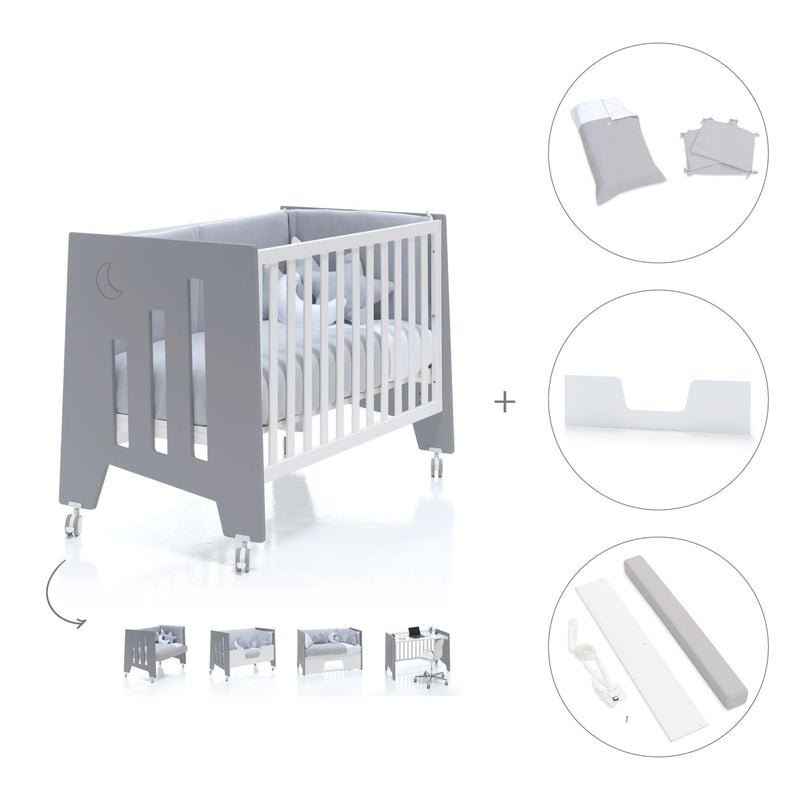 Lettino co-sleeping 60x120 cm (5in1) bianco/antracite · Omni Due Antracita