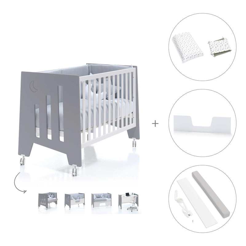 Lettino co-sleeping 60x120 cm (5in1) bianco/antracite · Omni Due Antracita