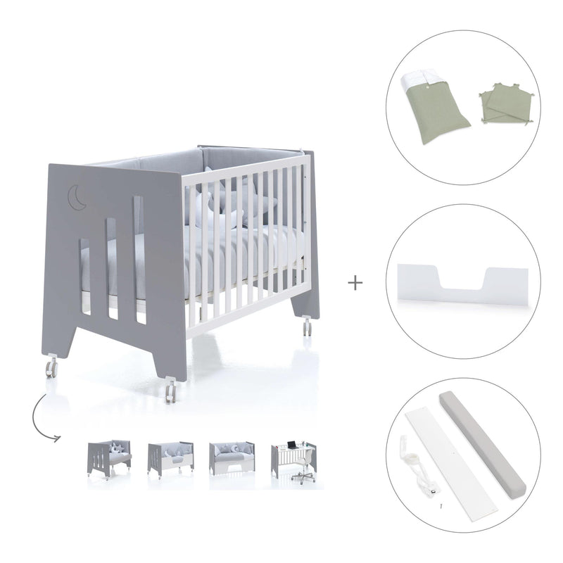 Lettino co-sleeping 60x120 cm (5in1) bianco/antracite · Omni Due Antracita