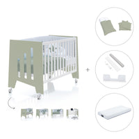 Lettino co-sleeping 60x120 cm (5in1) verde oliva · Omni C181-M7756