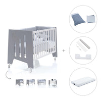 Lettino co-sleeping 60x120 cm (5in1) bianco/antracite · Omni Due Antracita