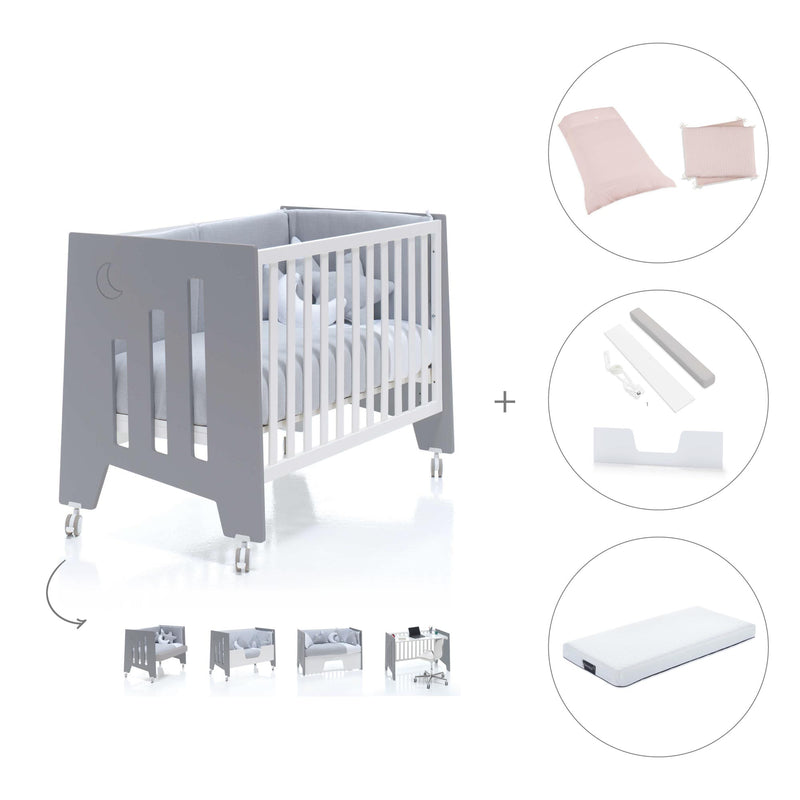 Lettino co-sleeping 60x120 cm (5in1) bianco/antracite · Omni Due Antracita