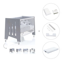 Lettino co-sleeping 60x120 cm (5in1) bianco/antracite · Omni Due Antracita