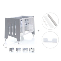 Lettino co-sleeping 60x120 cm (5in1) bianco/antracite · Omni Due Antracita