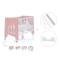 Lettino co-sleeping 60x120 cm (5in1) rosa/bianco · Omni Due Quarzo