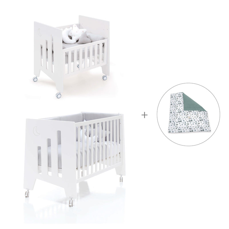 Culla 60x80 cm e lettino 60x120 cm (7in1) bianco · Omni Tre White